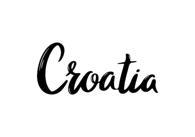 Croatia lettering