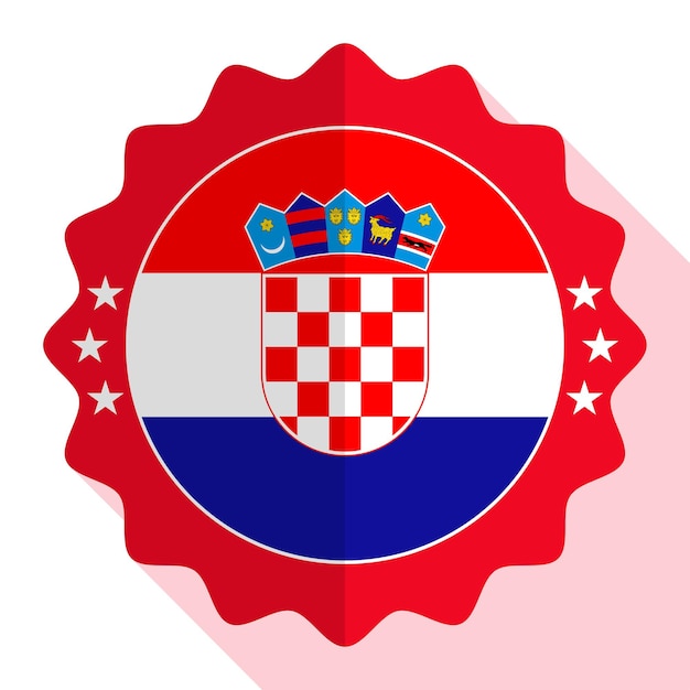 Croatia quality emblem label sign button Vector illustration