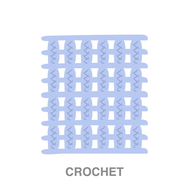 Crochet illustration on transparent background