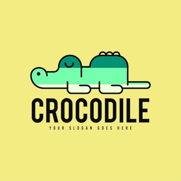 Crocodile Animal Logo Design Concept Vector Reptile Crocodile Logo Design Concept