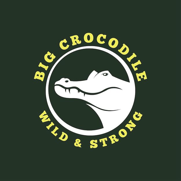 Концепция Дизайна Логотипа Животных Крокодил Вектор Концепция Дизайна Логотипа Рептилии Крокодил