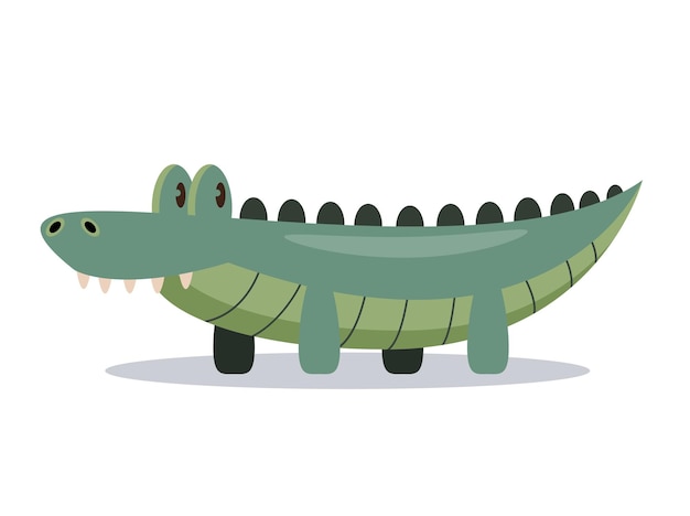 Crocodile cartoon character vector illustration