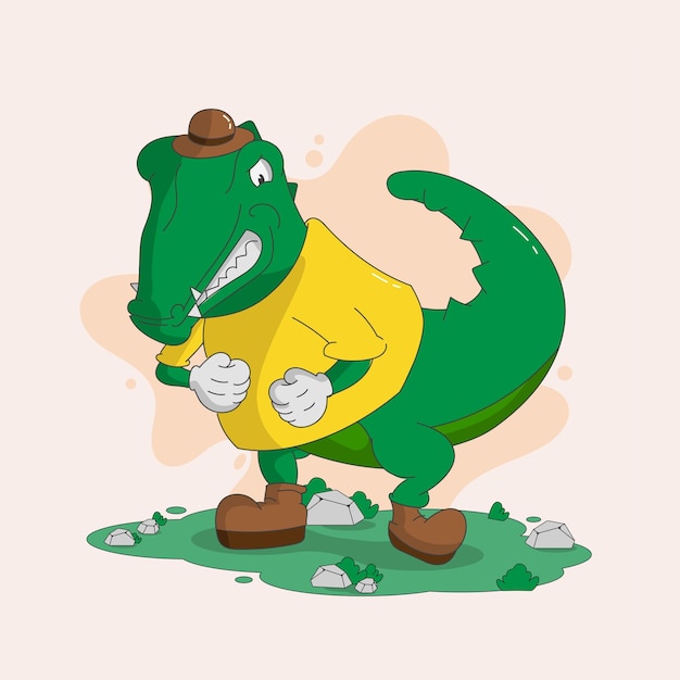 Crocodile cartoon vector illustration