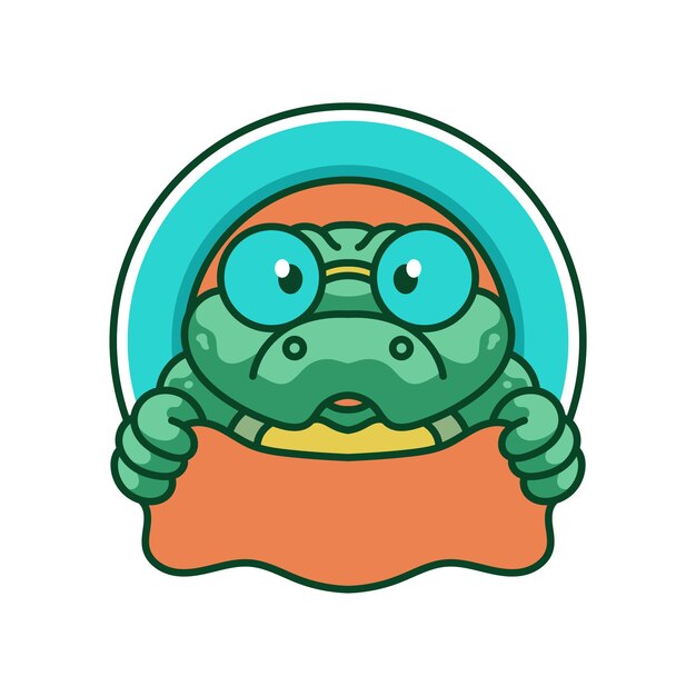 ワニのかわいいマスコットのロゴデザイン