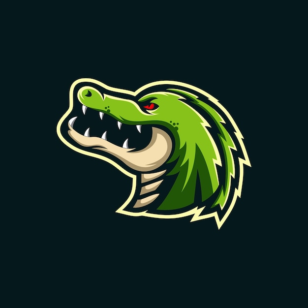 Vector crocodile esports logo