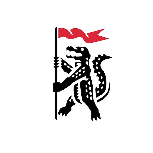 Crocodile flag logo