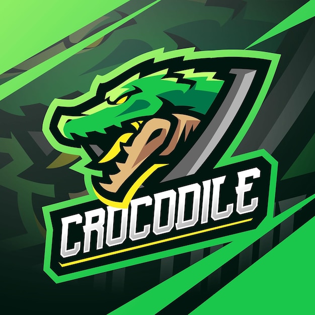 Crocodile Gaming Logo Template