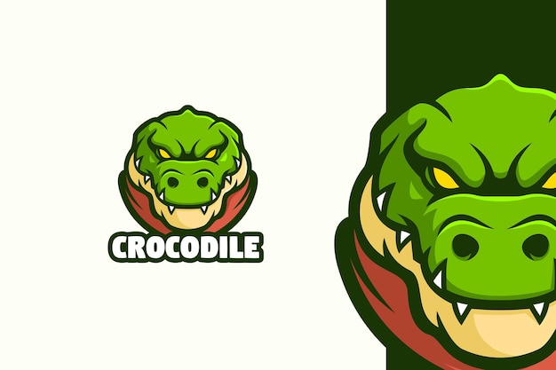 Premium Vector | Crocodile head logo mascot character