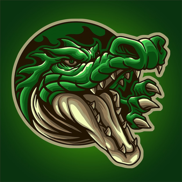 Vector crocodile head