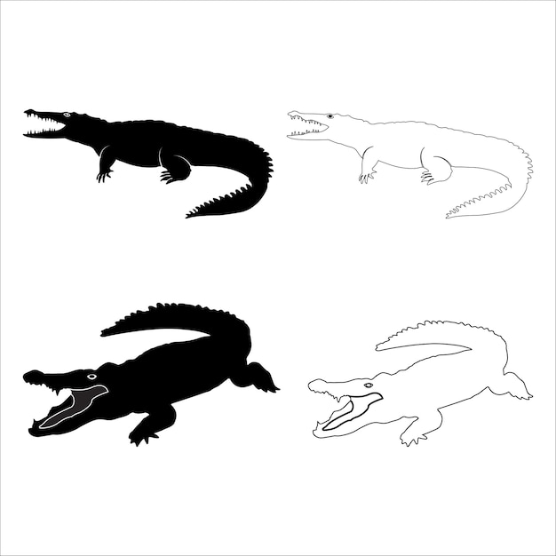 Vector crocodile icon