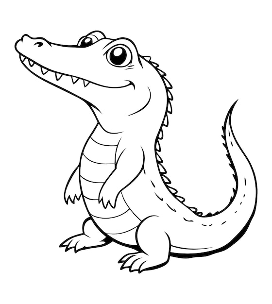 Crocodile line art