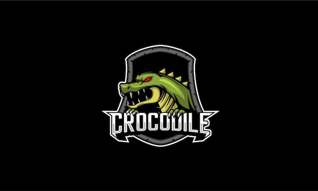 Vector crocodile mascot emblem