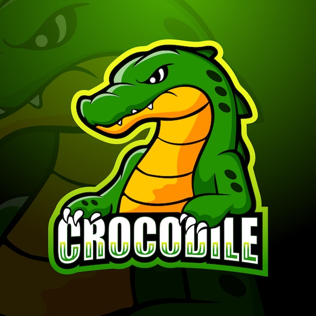 Vector crocodile mascot esport illustration