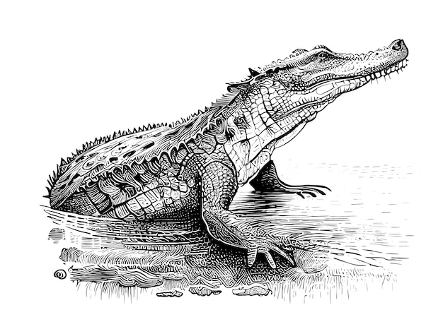 Crocodile. Vector drawing - Stock Illustration [76679050] - PIXTA