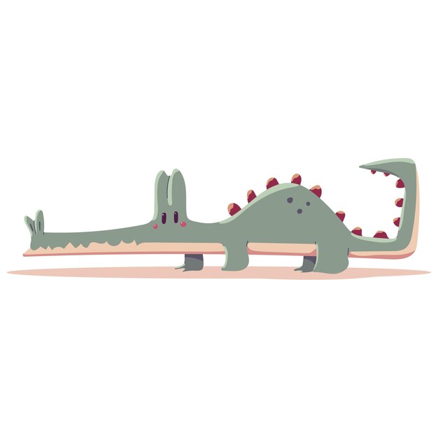 Crocodile vector cartoon illustration isolated on a white background.