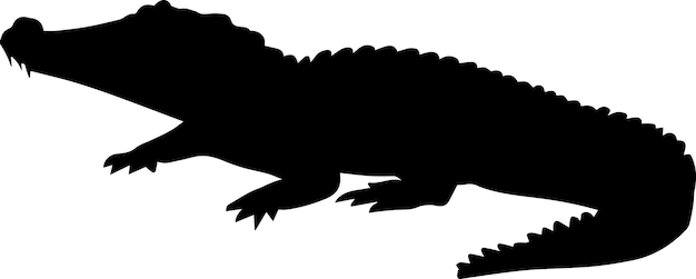 Vector crocodile vector silhouette 4