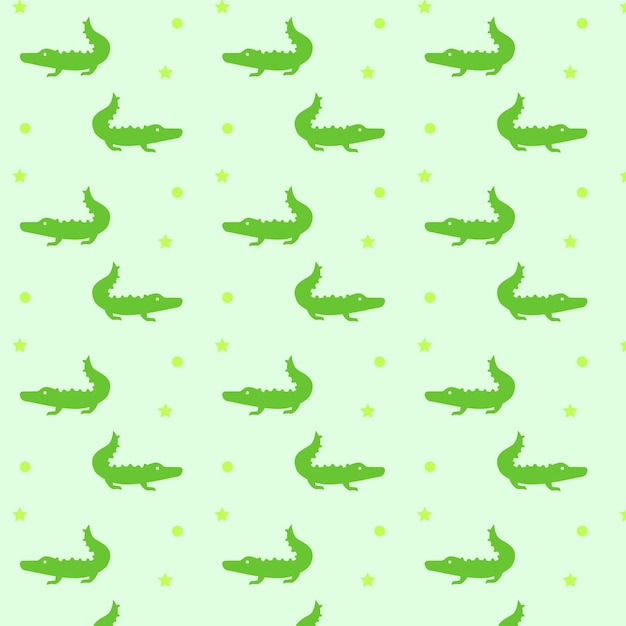 Crocodiles seamless pattern Funny image to decorate Vector image