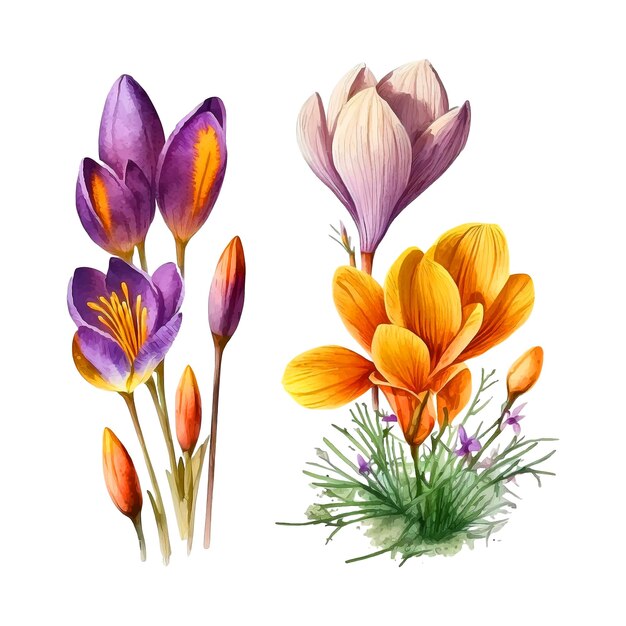 Yellow Crocus Watercolor Cards – Trowel and Paintbrush