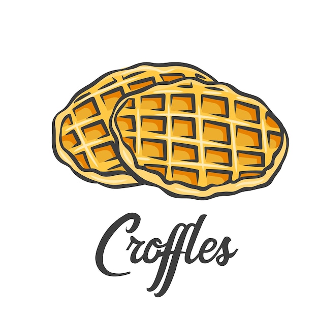 Croffle, croissant waffle, korean pastry