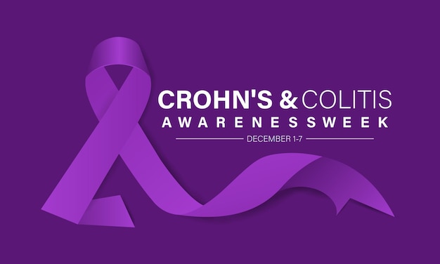 Vector crohn's and colitis awareness week is observed every year in december 17 vector illustration design