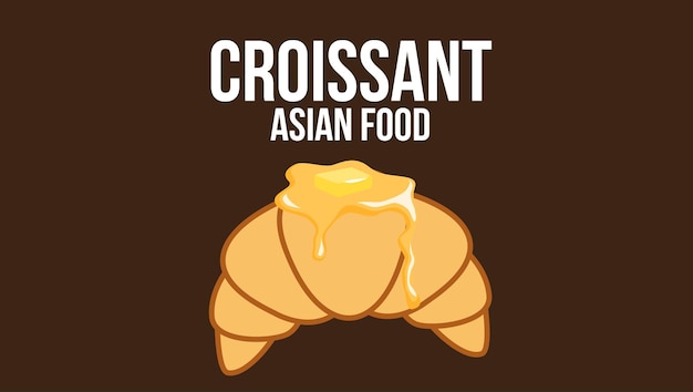 Croissant asian food vector