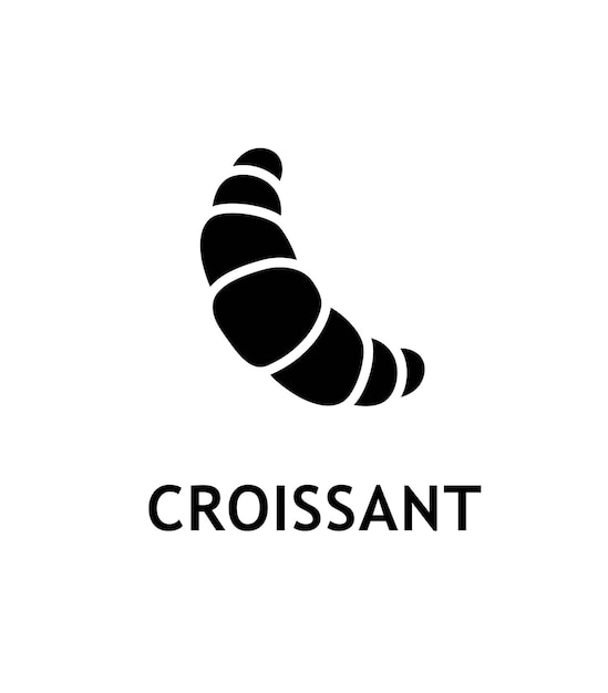 Croissant black icon