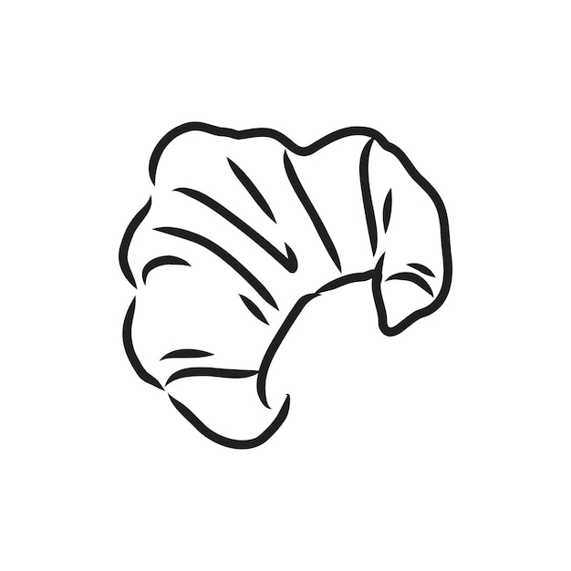 Croissant Doodle, een hand getrokken doodle vectorillustratie van een Croissant. croissant vector schets