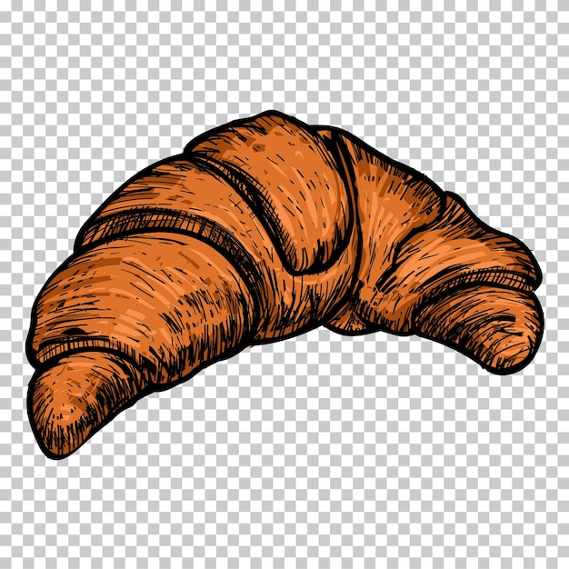 Croissant drawing, a croissant with a croissant png clipart