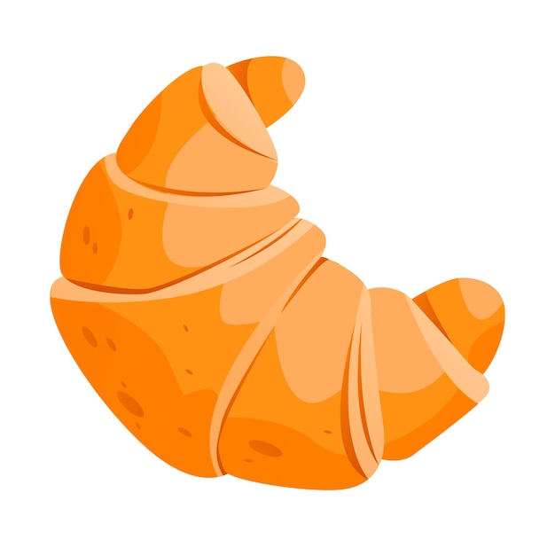 Vector croissant geïsoleerde vectorillustratie op witte achtergrond