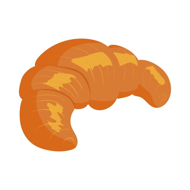 Croissant icon in cartoon style on a white background