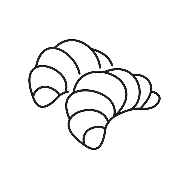 Vector croissant icoon outline croissant vector icoon voor webontwerp geïsoleerd op witte achtergrond