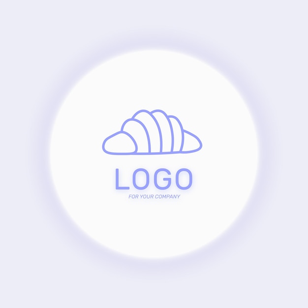 Вектор Логотип круассана логотип пекарни значок круассана для веб-дизайна или изолированной векторной иллюстрации компании