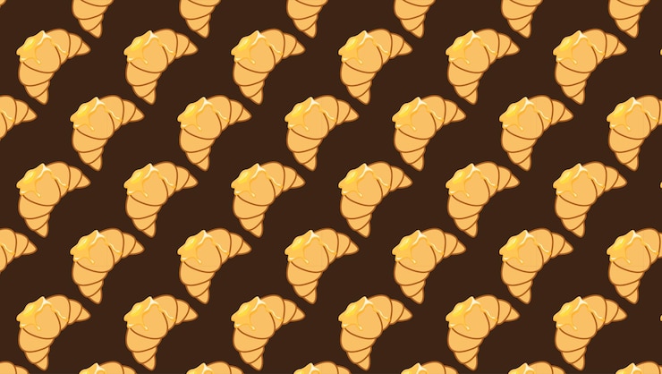 Vector croissant pattern vector