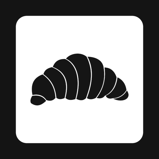 Croissant pictogram in eenvoudige stijl geïsoleerd op een witte achtergrond Voedsel symbool