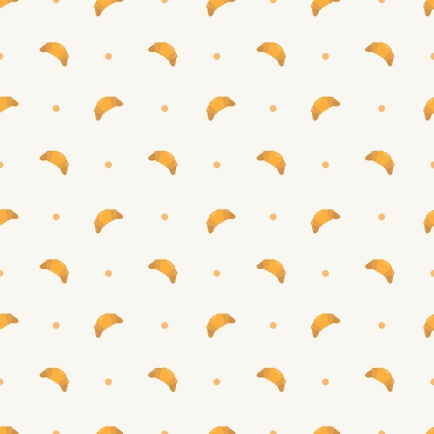 Croissant seamless pattern template for packaging