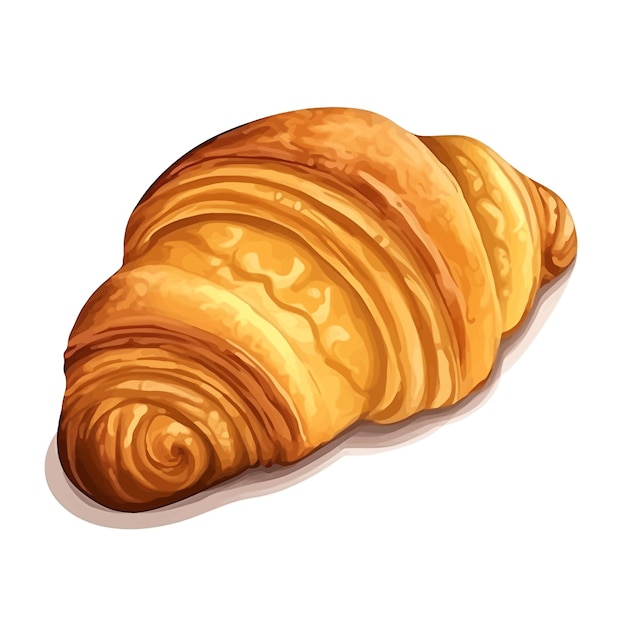 Croissant vector clipart witte achtergrond