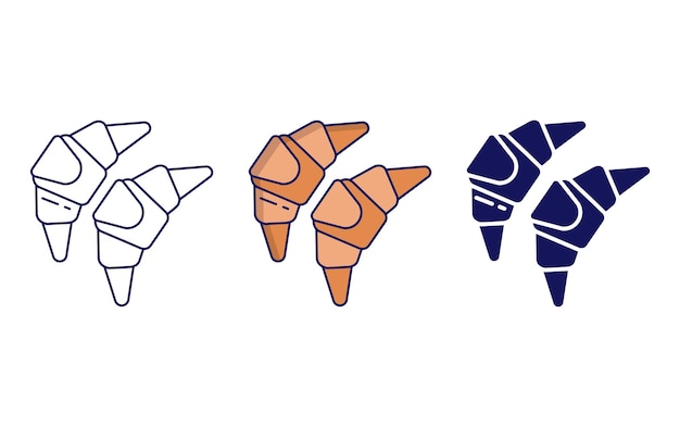 Croissant vector icon