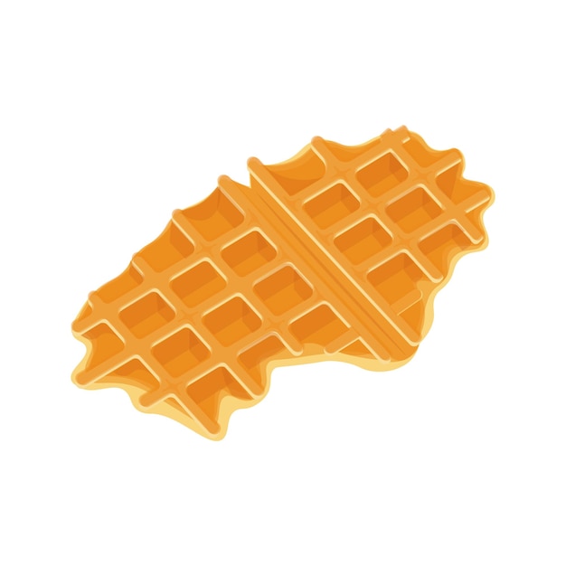 Croissant Waffle Croffle Vector Illustration Logo