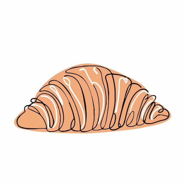 Vector a croissant with a croissant on the top