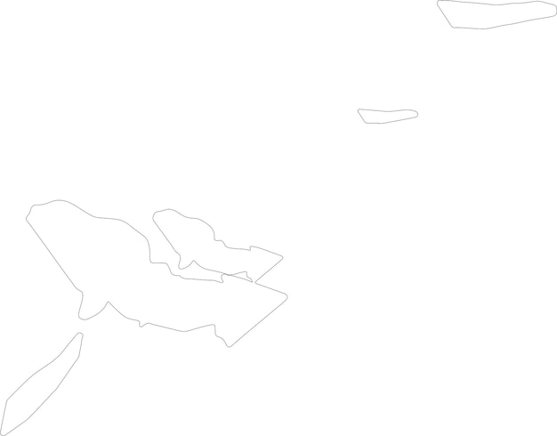 Vector crooked island and long cay the bahamas outline map