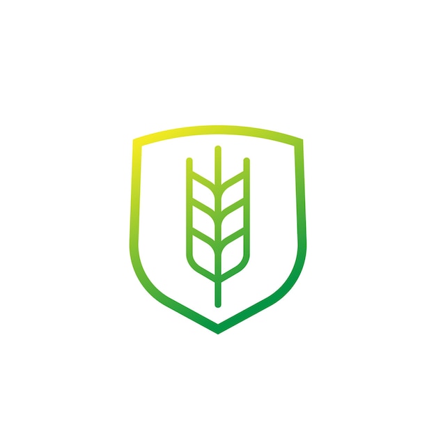 Crop protection icon on white