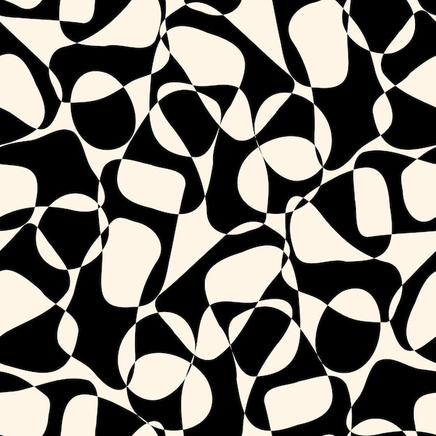 Cropped Abstract Shapes. Decorative seamless pattern. Repeating background. Tileable wallpaper print