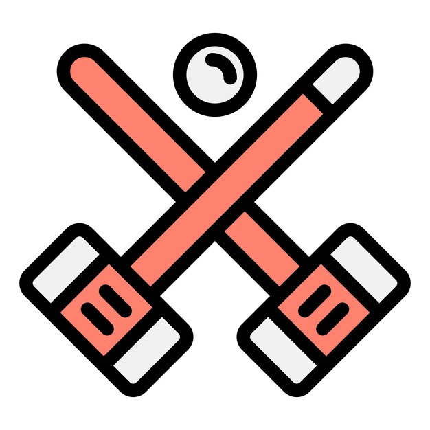 Vector croquet vector icon design illustratie