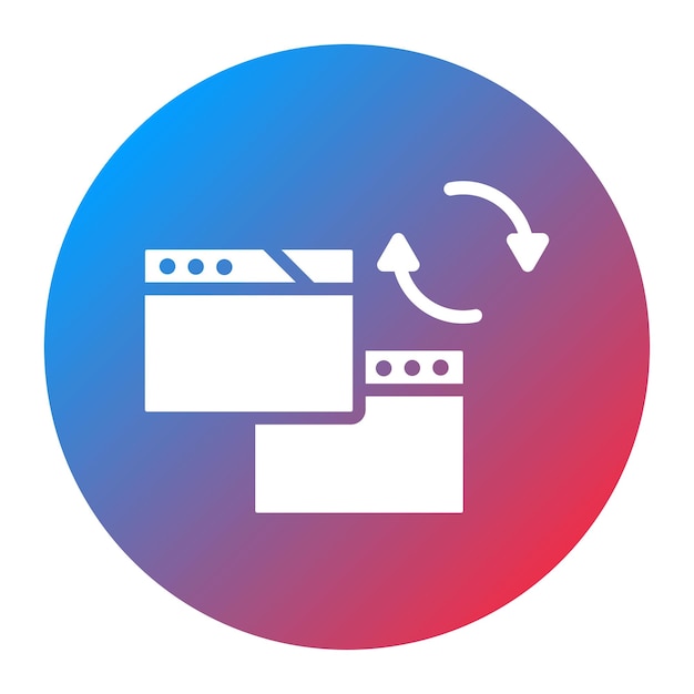 Cross Browser Testing icoon vector afbeelding Kan worden gebruikt voor Software Testing