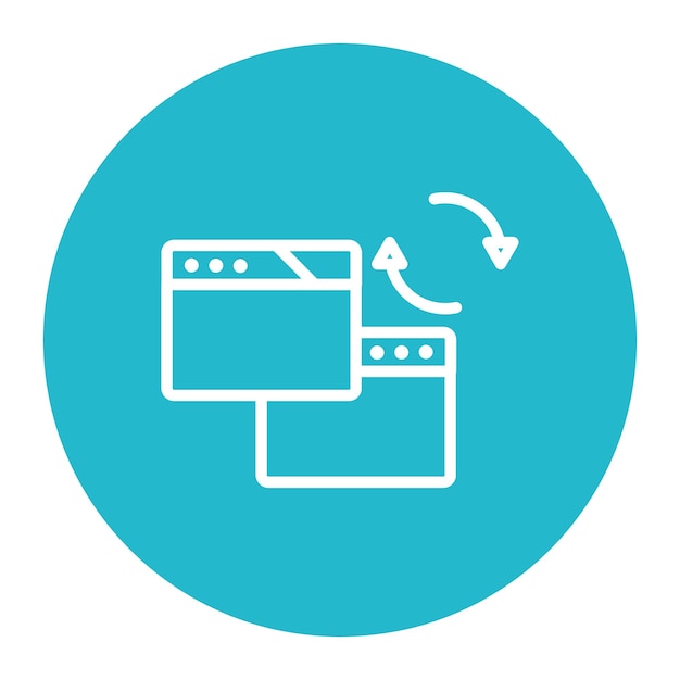 Cross Browser Testing icoon vector afbeelding Kan worden gebruikt voor Software Testing