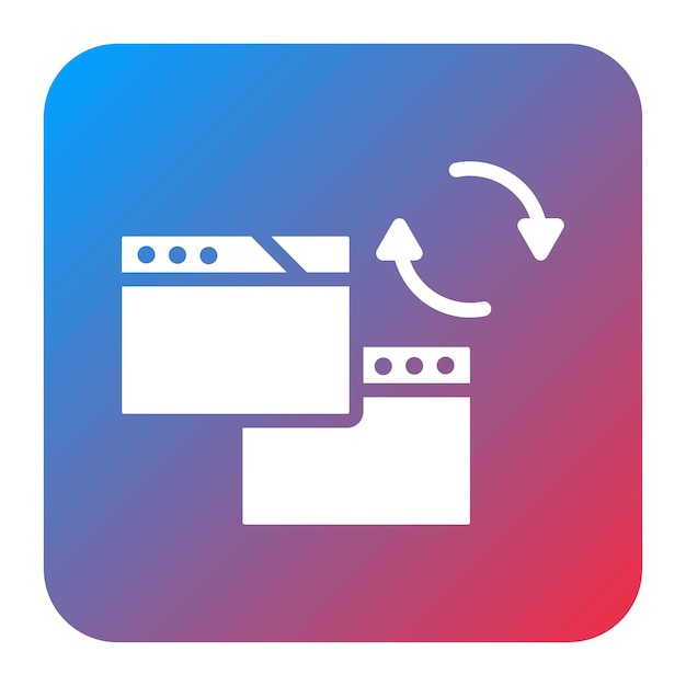 Cross Browser Testing icoon vector afbeelding Kan worden gebruikt voor Software Testing