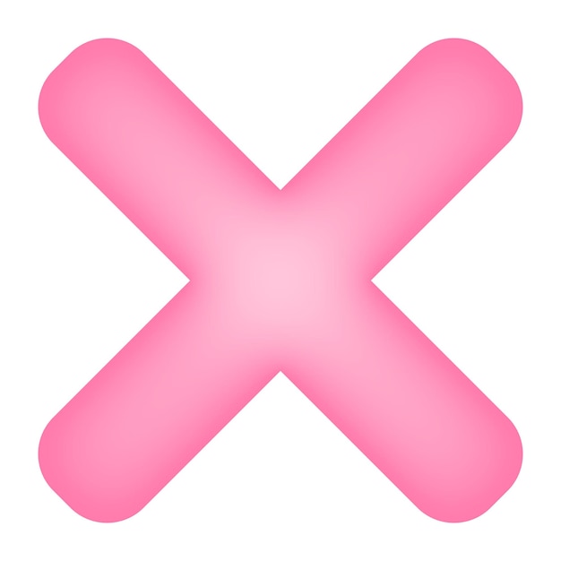 Vector cross cancel icon pink