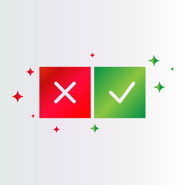 Premium Vector  Cross check symbol