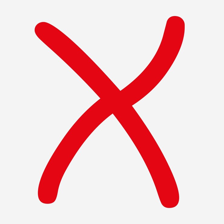 Vector cross check symbol vector illustration