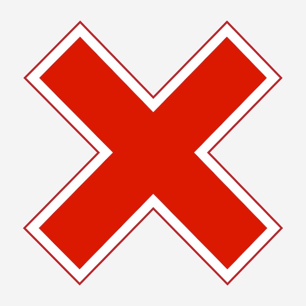 Vector cross check symbol